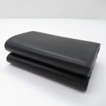 Balenciaga Leather Trifold Wallet Black