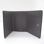 Balenciaga Leather Trifold Wallet Black