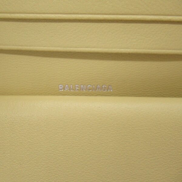 Balenciaga Leather Bifold Wallet Yellow