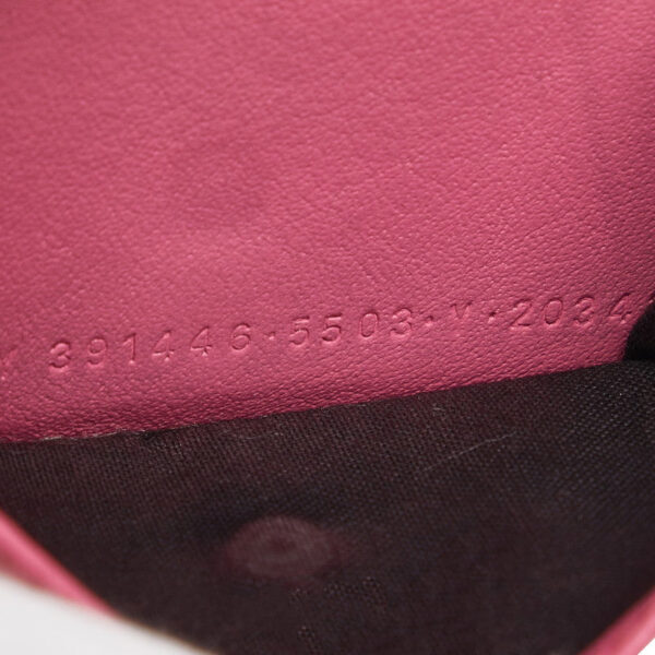 Balenciaga Mini Paper Wallet Leather Pink