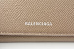 Balenciaga Leather Card Case/Coin Case Light Brown