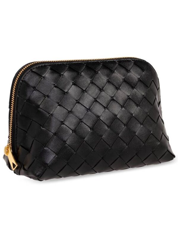 Bottega Veneta Intrecciato Calfskin Pouch Black