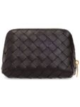Bottega Veneta Intrecciato Leather Pouch Dark Brown