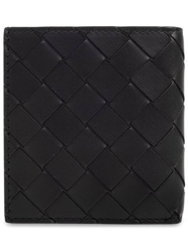 Bottega Veneta Intrecciato Slim Half Wallet Black
