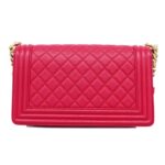 Chanel Boy Leather Chain Shoulder Bag