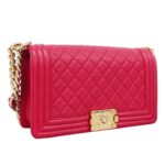 Chanel Boy Leather Chain Shoulder Bag