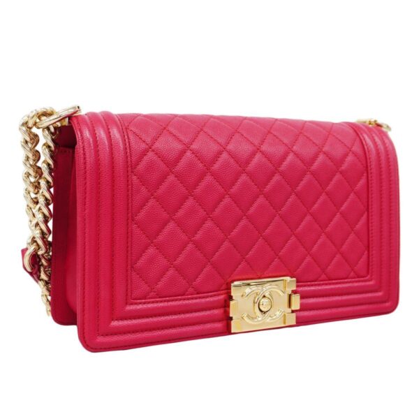 Chanel Boy Leather Chain Shoulder Bag
