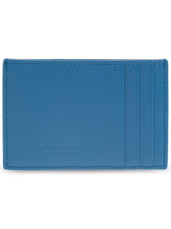 Bottega Veneta Intrecciato Cassette Card Wallet Deep Pacific