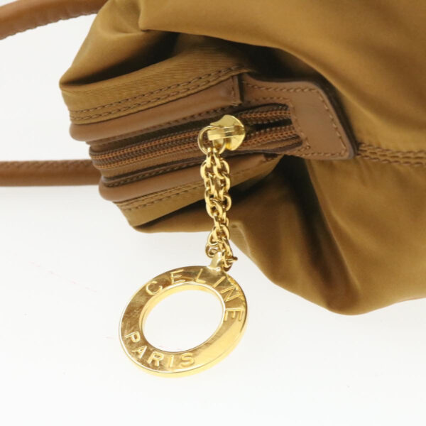 CELINE Shoulder Bag Nylon Brown  18746