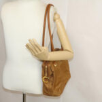 CELINE Shoulder Bag Nylon Brown  18746