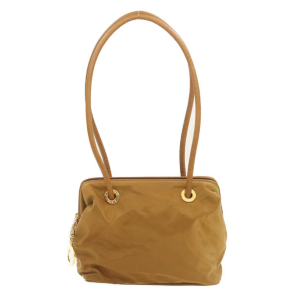 CELINE Shoulder Bag Nylon Brown  18746