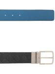 Bottega Veneta Intrecciato Reversible Leather Belt Black Blue
