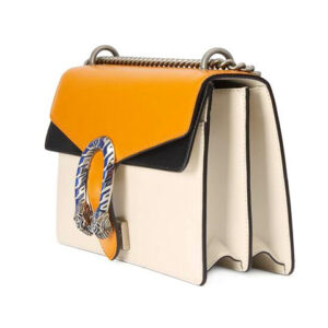 (WMNS) GUCCI Dionysus Leather Single-Shoulder Bag Small Orange/Black/White 400249-18YIN-9382