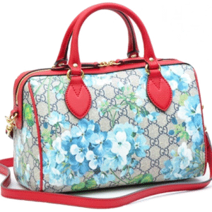 (WMNS) GUCCI Blooms Logo Printing Boston handbag Small Blue / Red Classic 546314-KU2IG-8492