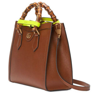 (WMNS) GUCCI Diana Series Tote Leather SingleShoulderMessengerHandholdBag SmallSize Brown 660195-17QDT-2582