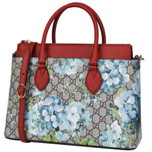 (WMNS) GUCCI GG Blooms Logo Printing Canvas handbag Beige / Blue / Red Classic 546316-KU2IG-8492