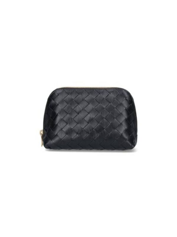Bottega Veneta Intrecciato Calfskin Pouch Black