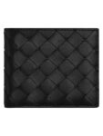 Bottega Veneta Intrecciato Leather Half Wallet Black