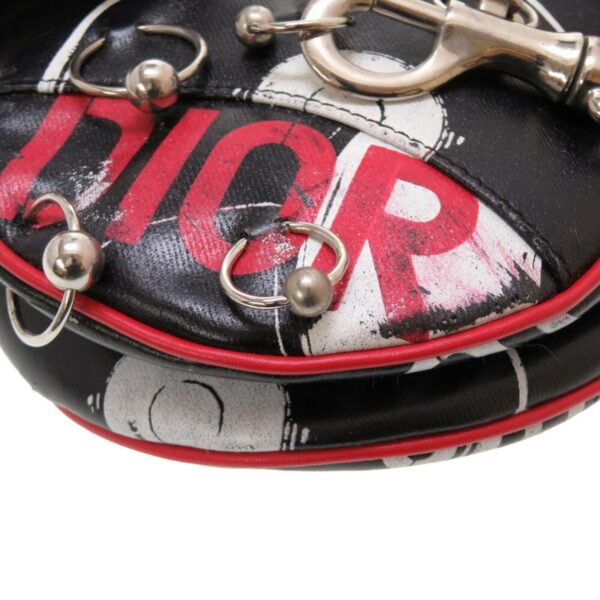 Christian Dior x John Galliano Hardcore Saddlebag Leather Black Red Handbag