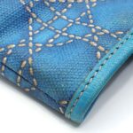 CHRISTIAN DIOR Tote Bag Women's Blue Canvas Leather Pana Hand