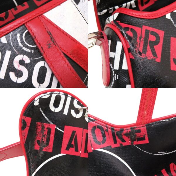Christian Dior x John Galliano Hardcore Saddlebag Leather Black Red Handbag