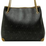 Christian Dior Tote Bag Black Brown Honeycomb Shoulder PVC Leather Ladies