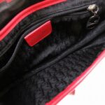 Christian Dior x John Galliano Hardcore Saddlebag Leather Black Red Handbag