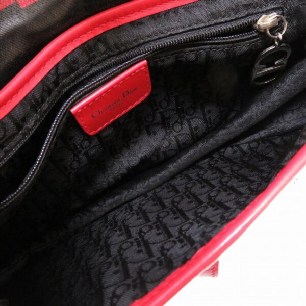 Christian Dior x John Galliano Hardcore Saddlebag Leather Black Red Handbag