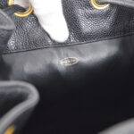 CHANEL 1990s Triple CC Drawstring Bag Black Caviar