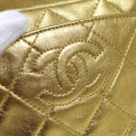 CHANEL 1996-1997 Gold Lambskin Camera Bag Mini