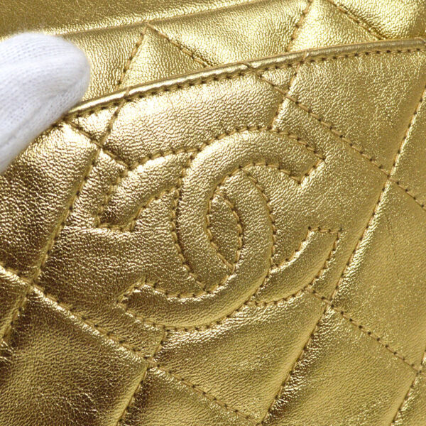 CHANEL 1996-1997 Gold Lambskin Camera Bag Mini
