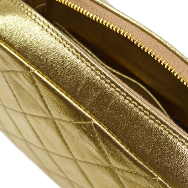 CHANEL 1996-1997 Gold Lambskin Camera Bag Mini