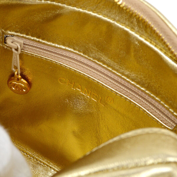 CHANEL 1996-1997 Gold Lambskin Camera Bag Mini