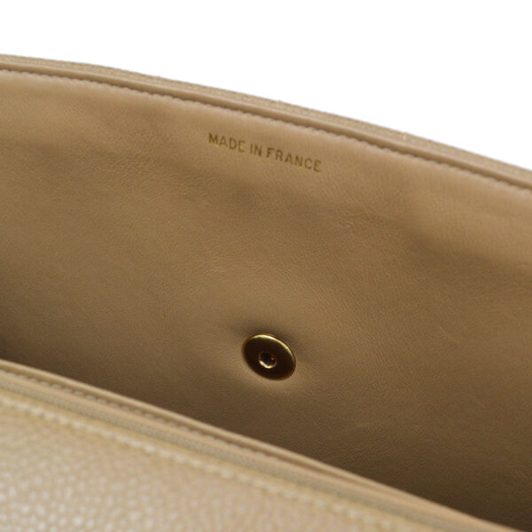CHANEL * 1994-1996 Straight Flap Jumbo Vertical Brown Caviar