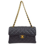 CHANEL 1996-1997 Both Side Classic Flap Small Black Caviar