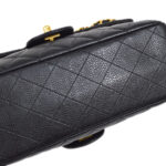 CHANEL 1996-1997 Both Side Classic Flap Small Black Caviar