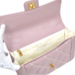 CHANEL 2004-2005 Wild Stitch Handbag Lilac Calfskin