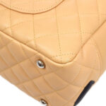 CHANEL 2004-2005 Cambon Ligne Bowling Bag Beige Calfskin