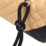 CHANEL 2004-2005 Cambon Ligne Bowling Bag Beige Calfskin