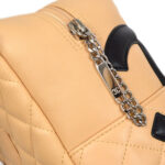 CHANEL 2004-2005 Cambon Ligne Bowling Bag Beige Calfskin