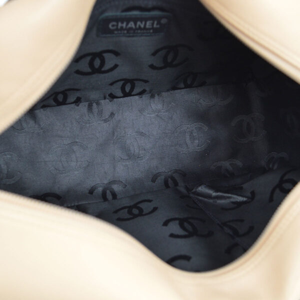 CHANEL 2004-2005 Cambon Ligne Bowling Bag Beige Calfskin