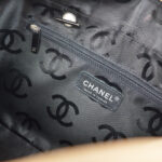 CHANEL 2004-2005 Cambon Ligne Bowling Bag Beige Calfskin