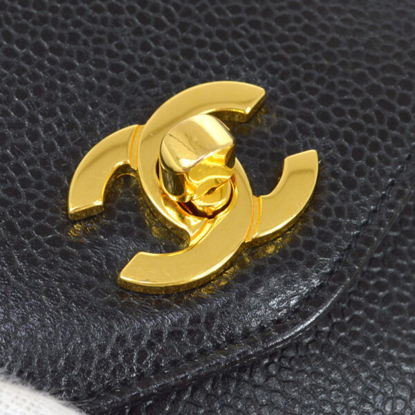 CHANEL 1991-1994 Triple CC Belt Bag Black Caviar #75