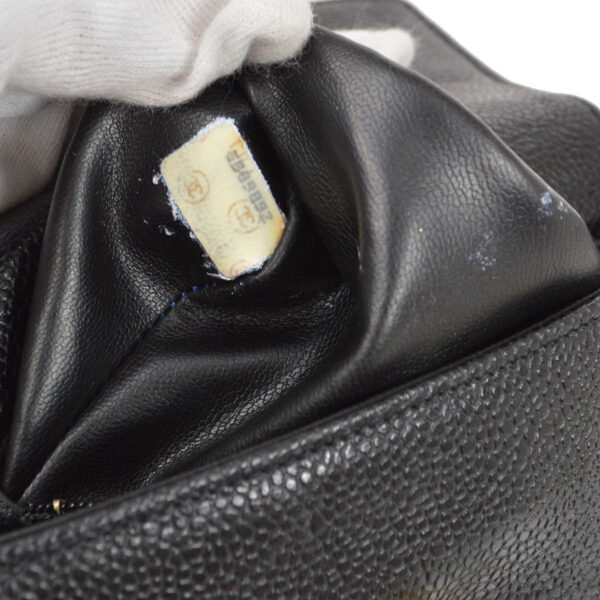 CHANEL 1991-1994 Triple CC Belt Bag Black Caviar #75