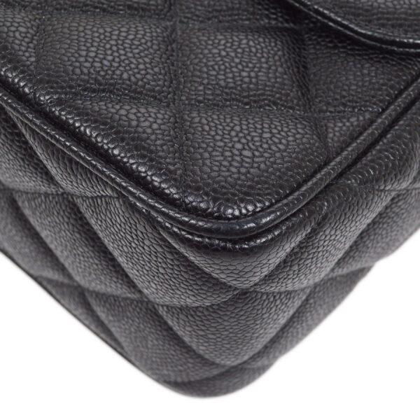 CHANEL 1994-1996 Big CC Straight Flap medium Black Caviar