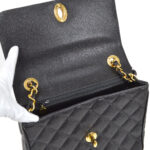 CHANEL 1994-1996 Big CC Straight Flap medium Black Caviar