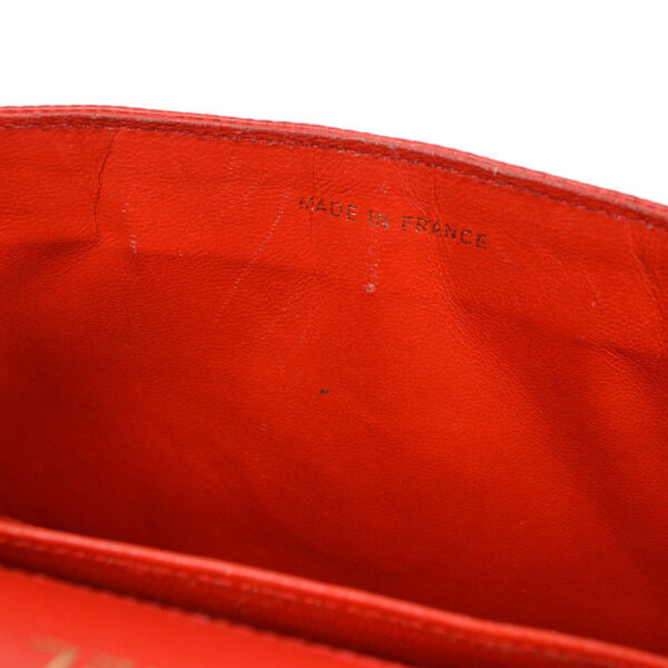 CHANEL * 1986-1988 Big CC Pointed Flap Mini Red Lizard