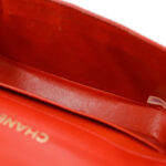 CHANEL * 1986-1988 Big CC Pointed Flap Mini Red Lizard