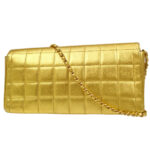 CHANEL 2001 Choco Bar East West Gold Lambskin