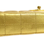 CHANEL 2001 Choco Bar East West Gold Lambskin